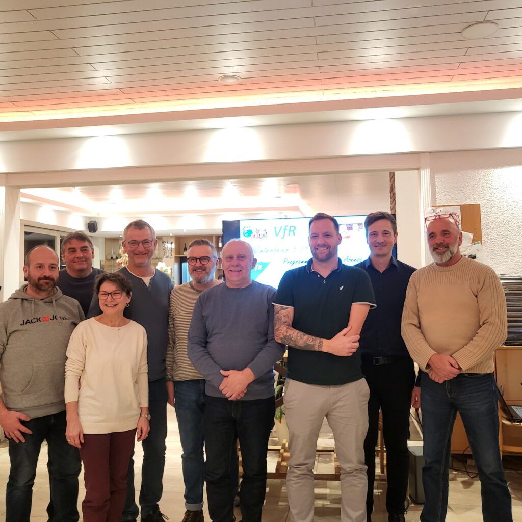 v.l.n.r. Daniele Antonicelli, Dieter Ochs, Raimonda Lörch, Herrmann Lörch, Olaf Axtmann, Gerald Heberger, Matthias Rapp, Marcel Horgos, Martin Ranftl