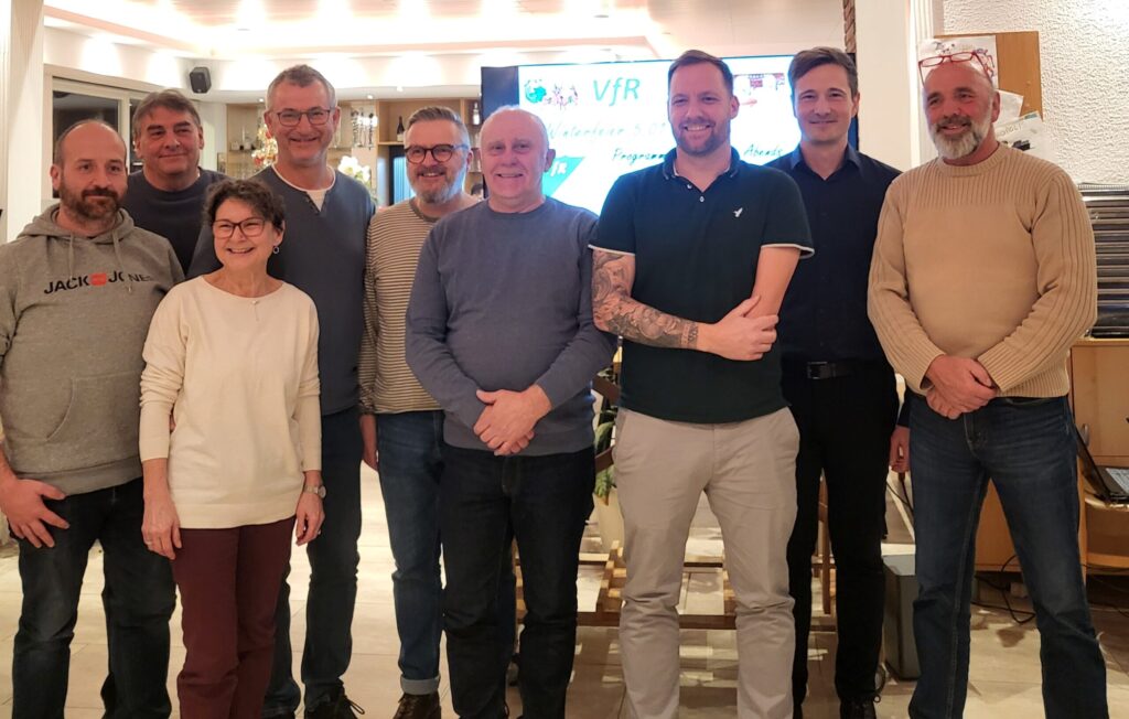 v.l.n.r. Daniele Antonicelli, Dieter Ochs, Raimonda Lörch, Herrmann Lörch, Olaf Axtmann, Gerald Heberger, Matthias Rapp, Marcel Horgos, Martin Ranftl